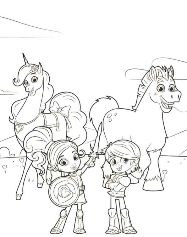Kids-n-fun.com | Coloring page Nella the princess knight nella garret